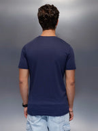 Classic Placement Printed T-Shirt   |  Navy Blue