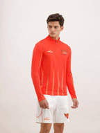 Wrogn x SRH Performance Quarter Zip T-Shirt | Orange