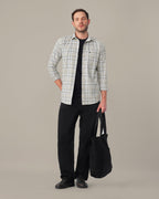 Multicolor Plaid Linen Plus Cotton Blend Shirt