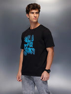Placement Printed T-Shirt   |  Black