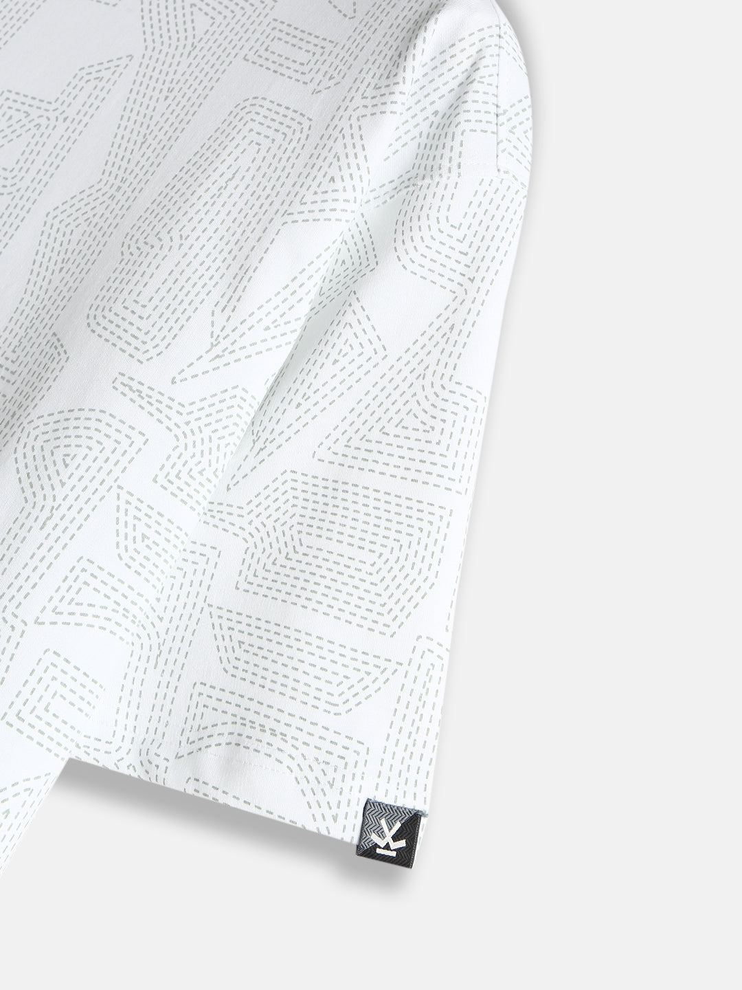 Tonal AOP Oversized T-Shirt | White