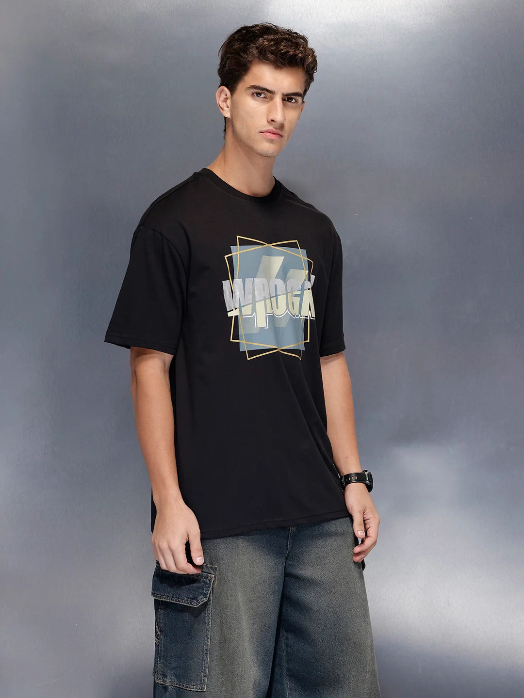 Oversized graphic T-shirt | Black