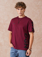 Heavy GSM Printed Oversized T-Shirt | Wine