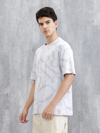 Typography AOP T-Shirt | Purple