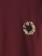 Puff Print Oversized T-Shirt | Maroon