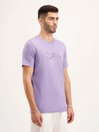 Slim Fit Embroidered T-Shirt | Lavender