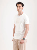 Classic Half Sleeve Printed T-Shirt   |  Off White