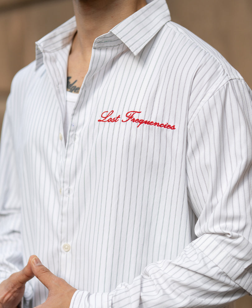 White Striped Doctor Sleeves Shirt