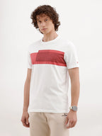 Placement Printed Slim Fit T-Shirt | White