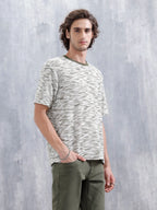 Loose Knit Oversized Cotton Blend T-Shirt | Green