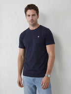 Solid Slim Fit T-Shirt | Navy Blue
