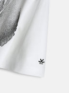 Heavy GSM Watercolour Floral Printed T-Shirt | White