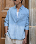 Light Blue Ombre Denim Shirt