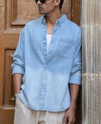 Light Blue Ombre Denim Shirt