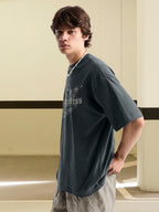 FEARLESS HEART Men Printed Oversized T-Shirt