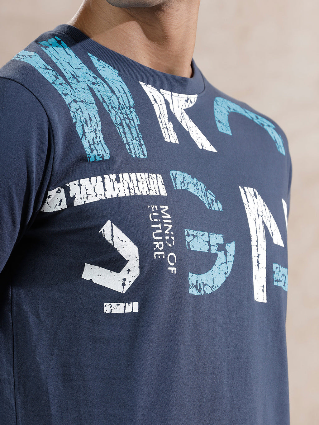 Graphic Slim Fit T-Shirt  | Navy Blue