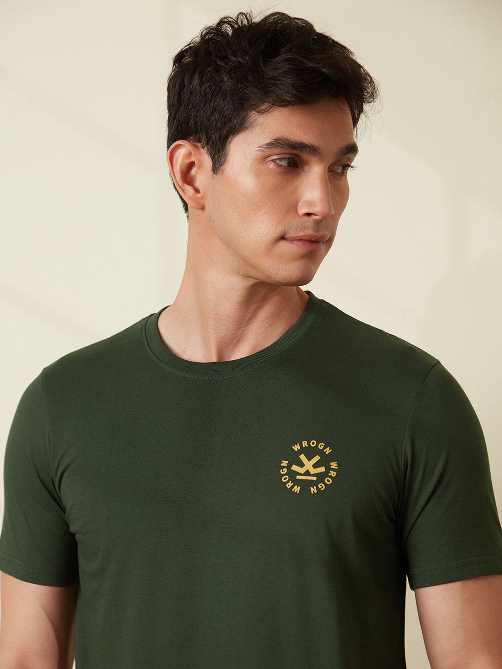 Chic Olive Minimal T-Shirt