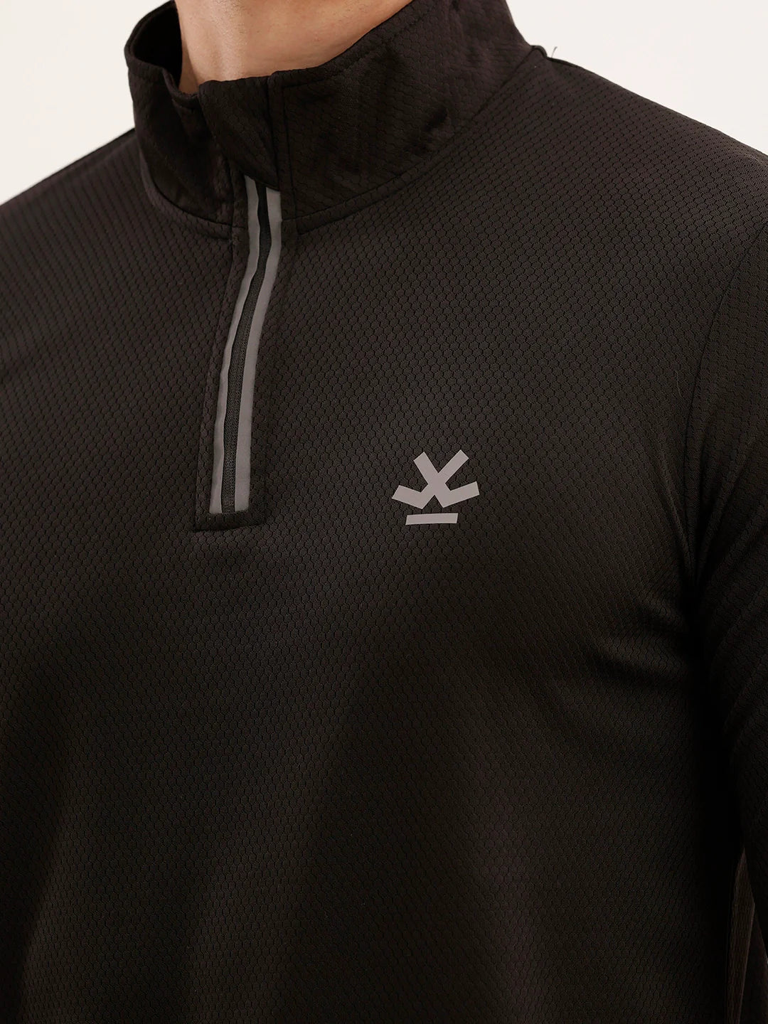 Slim Fit Full Sleeve Active T-Shirt | Black