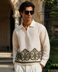 Cream Embroidered Kurta Shirt