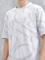 Typography AOP T-Shirt | Purple