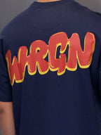 Classic Back Printed T-Shirt   |  Navy Blue
