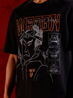 Statement warrior print T-shirt | Black