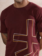 Tilt Shift Slim Fit T-Shirt | Maroon