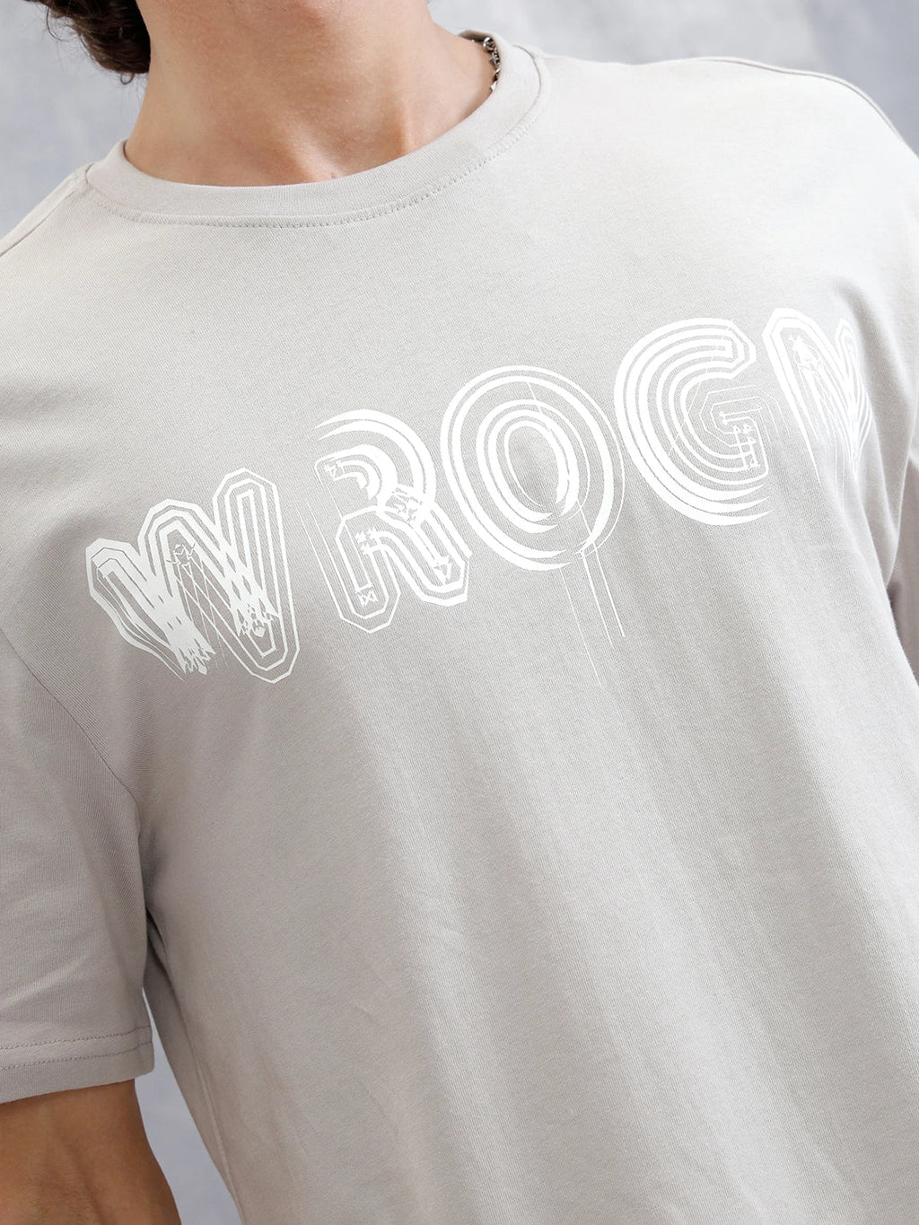 Typography Graphic Printed T-Shirt | Grey