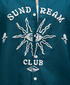 Teal Blue Embroidered Shirt 100% Cotton