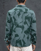 Green Jacquard Overshirt