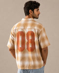 Beige Structured Checks Shirt