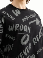 Oversized AOP T-Shirt | Black