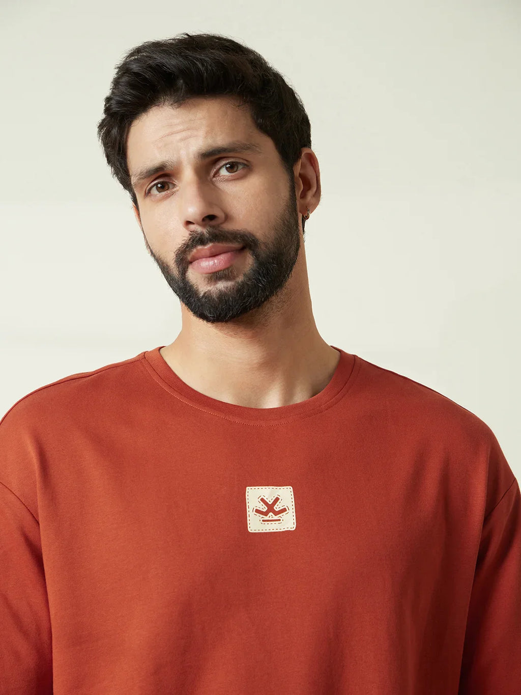 Heavy GSM Back Print T-Shirt | Rust