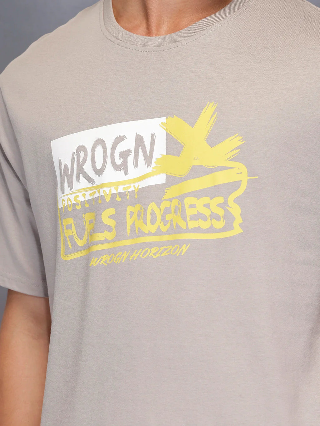Men’sregular fit printed t-shirt | Grey