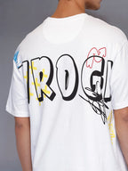 Printed oversized T-shirt | White