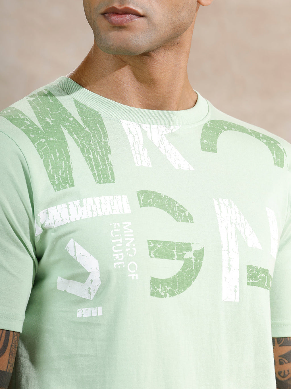Graphic Slim Fit T-Shirt | Light Green
