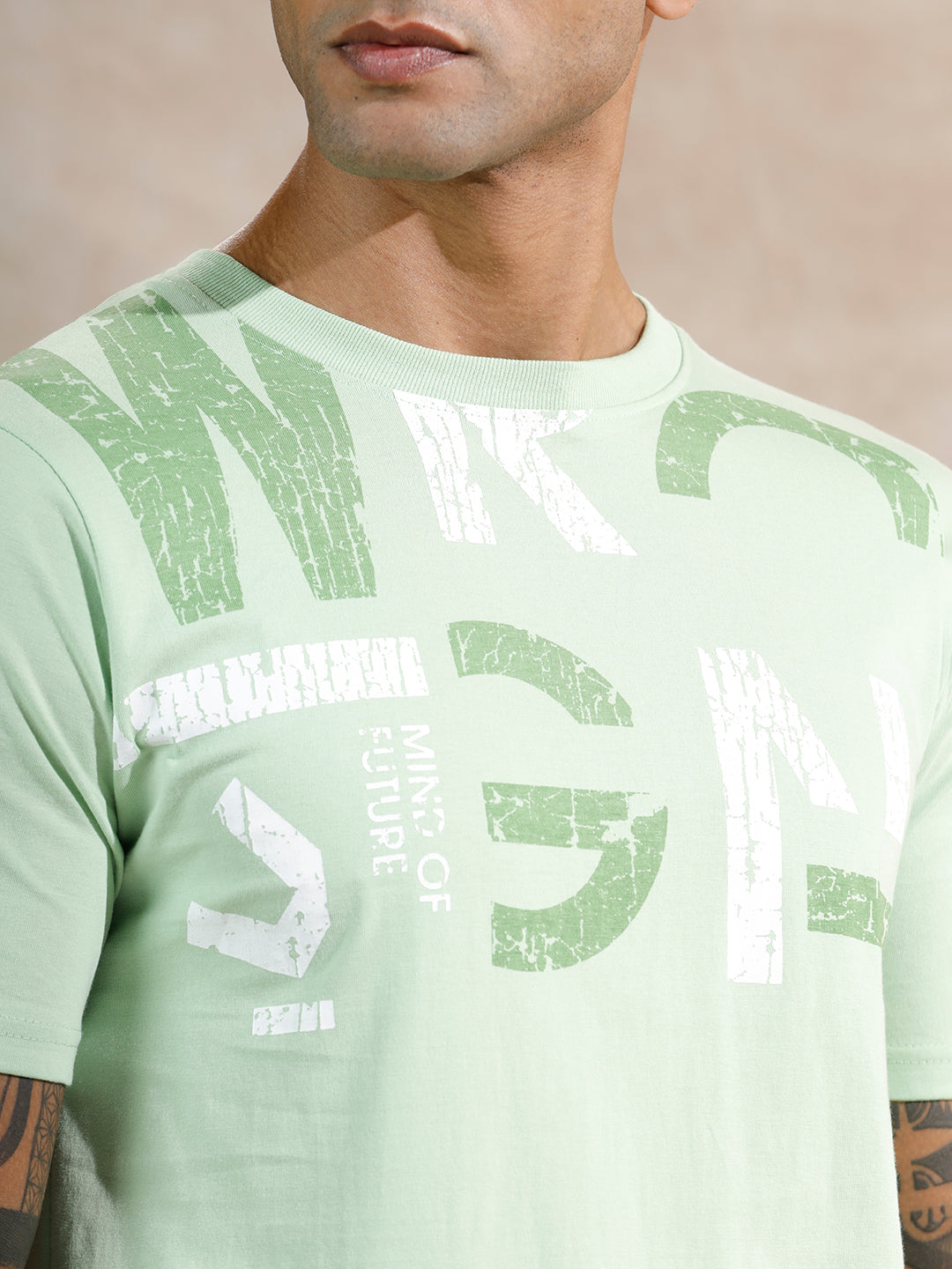 Graphic Slim Fit T-Shirt | Light Green