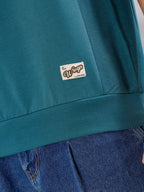 Solid Oversized Crew Neck T-shirt | Teal