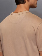 Solid Oversized T-Shirt   |  Beige