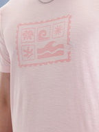Slim Fit Textured T-Shirt  | Pink