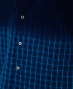 Blue Ombre Checks Shirt 100% Cotton
