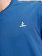 Oversized Crew Neck T-Shirt With Hd Print | Blue
