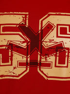 Vintage Varsity Style Graphic Tee | Red