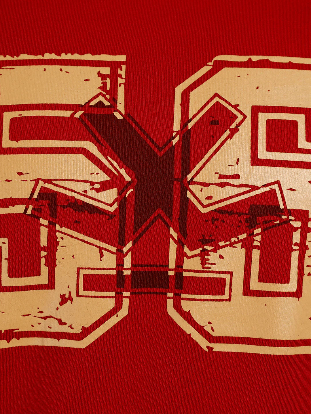 Vintage Varsity Style Graphic Tee | Red