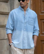 Light Blue Ombre Denim Shirt
