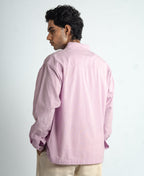 Pastel Pink Structured Printed Shirt