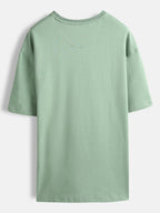 Wrogn Graphic Printed Oversized Fit T-Shirt | Green