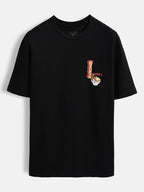 Oversized ramen graphic T-shirt | Black