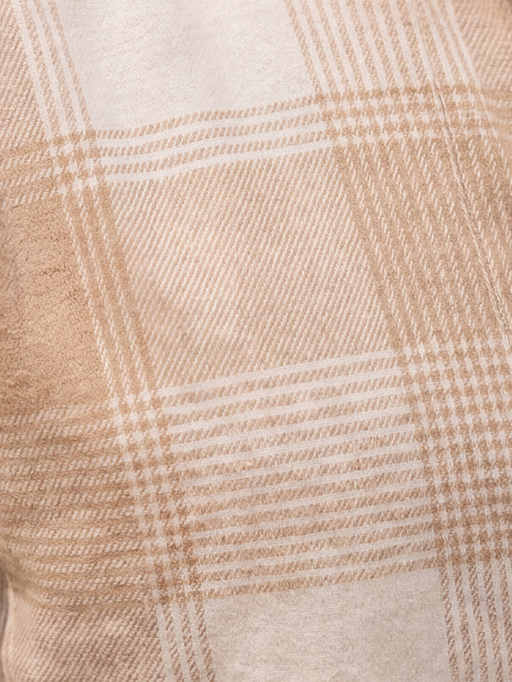 Beige Flannel Checks Shirt