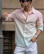 Multicolour Lightweight Ombre Shirt 100% Cotton